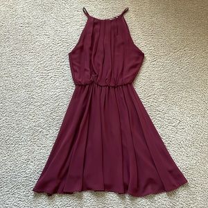 Beautiful Wine-Colored Dress-EUC